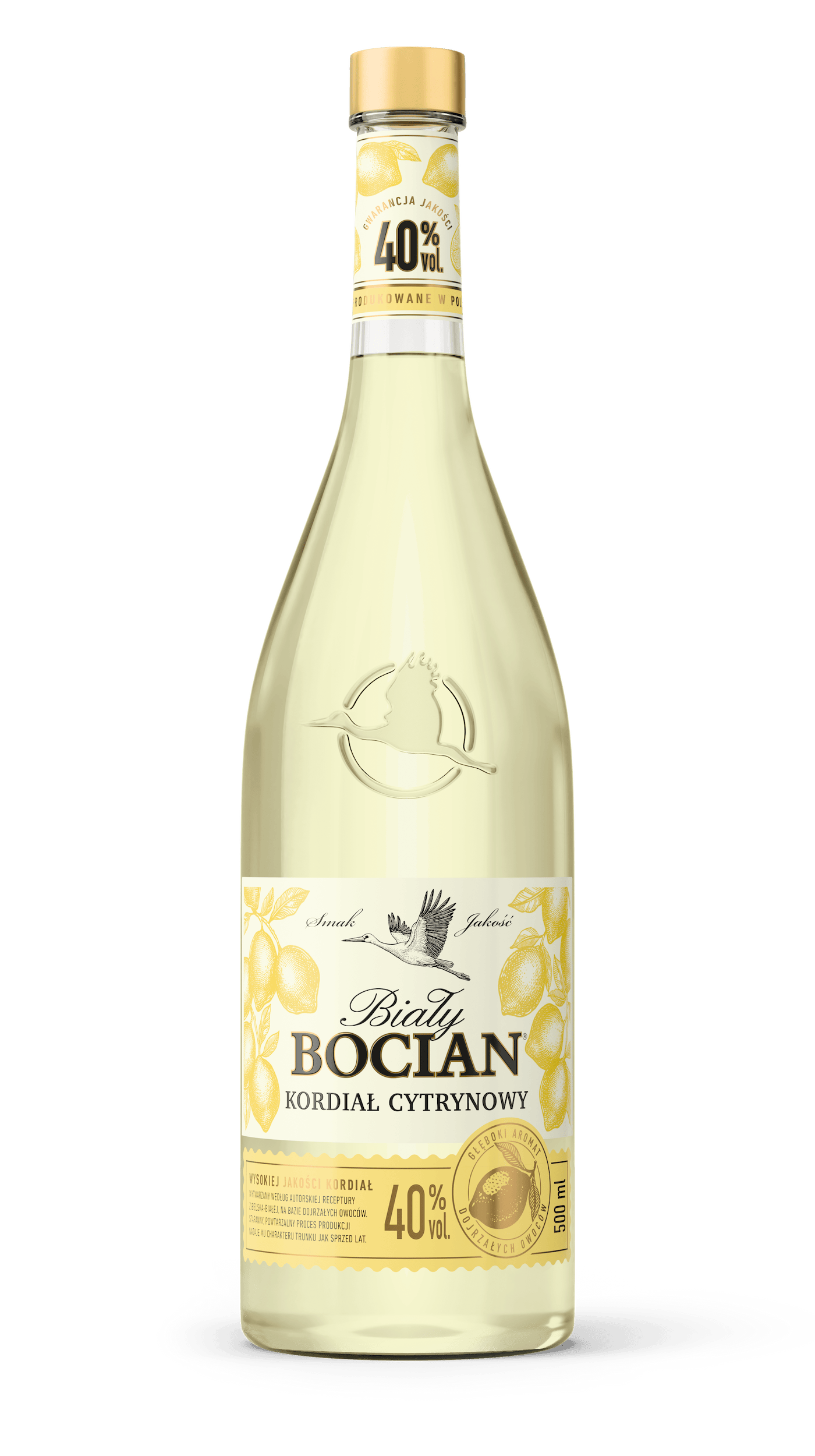 Biały Bocian Kordiał Cytrynowy bottle